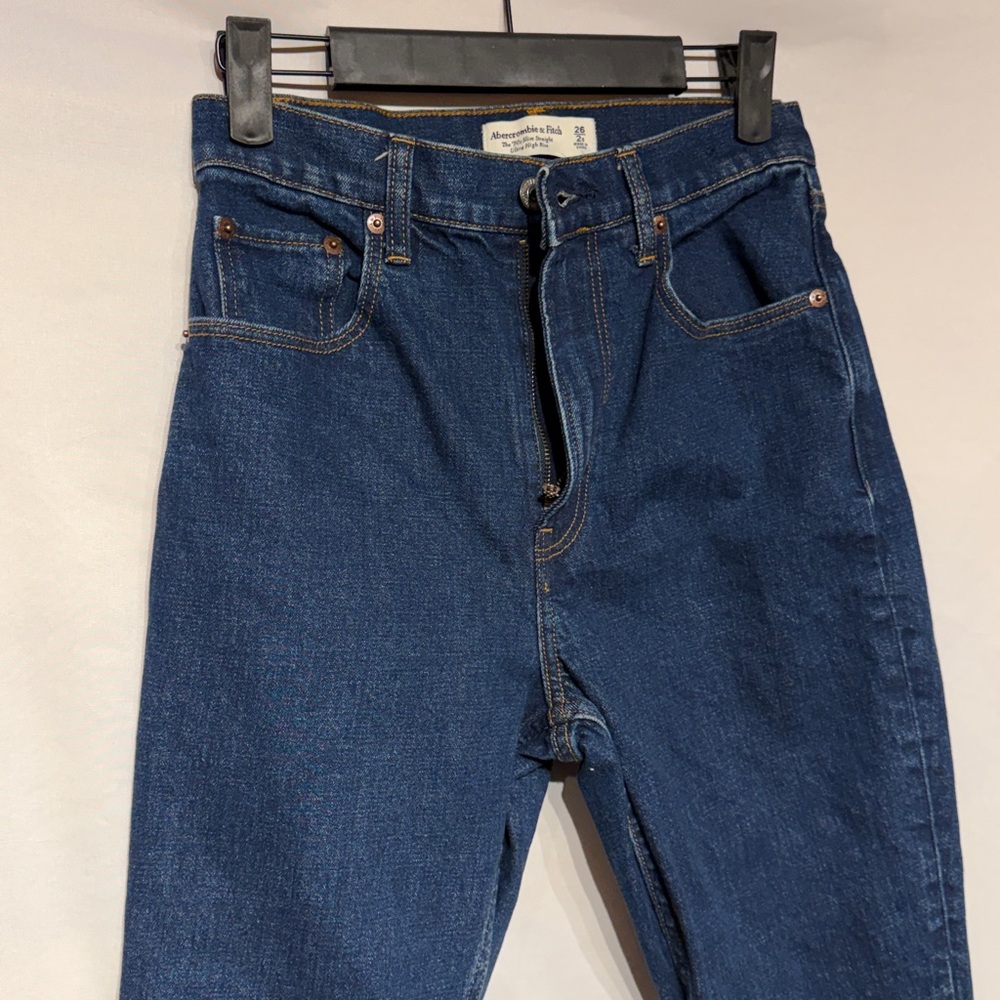 Abercrombie & Fitch The ‘90s Slim Straight Ultra High Rise Curve Love Jeans 26 - Picture 6 of 10
